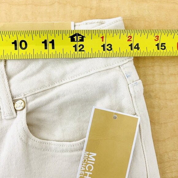 Michael Kors Women Selma Bootcut Stretch Jeans Size 2 High Rise Slim Bone Color - Picture 12 of 16